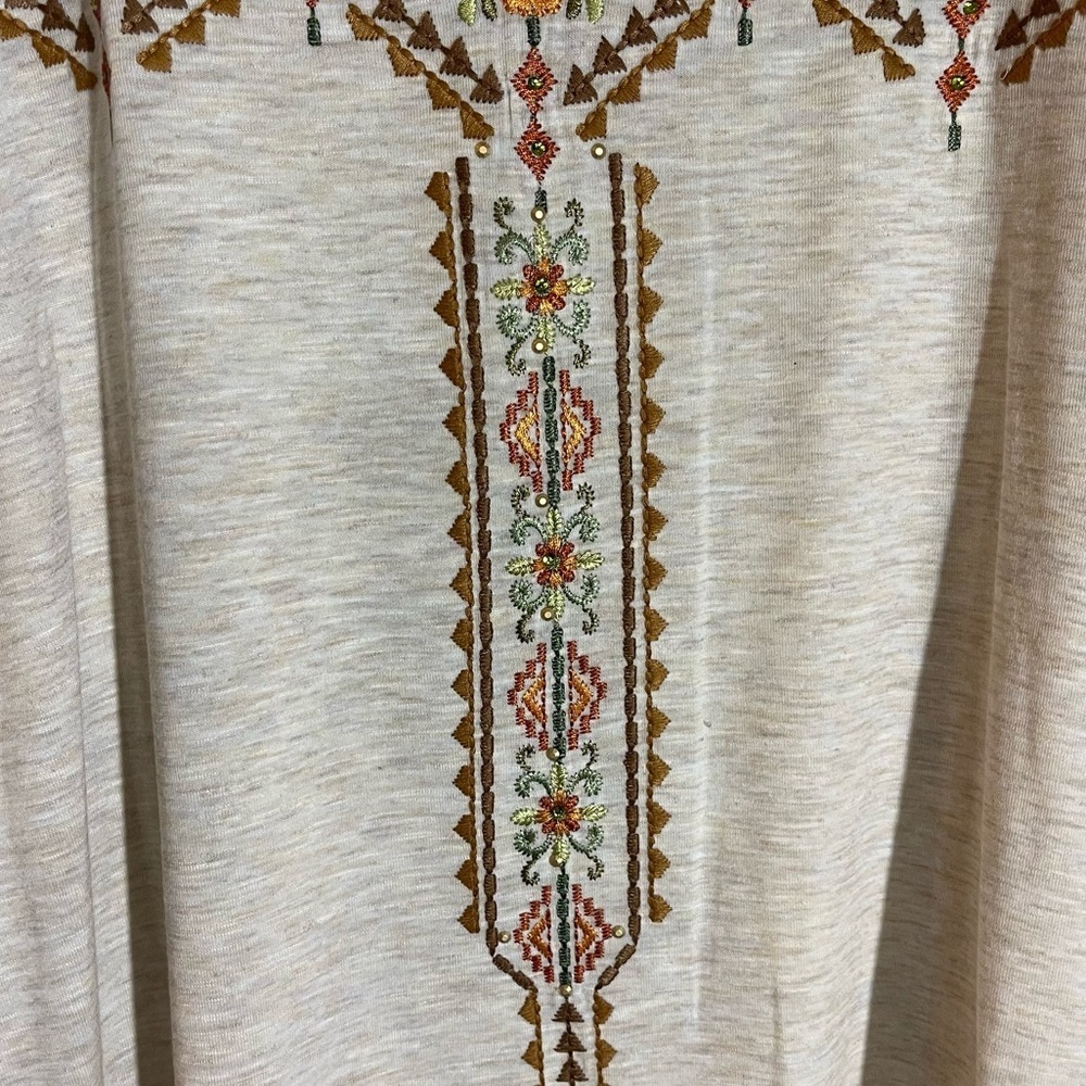 Alfred Dunner Cream Embroidered Women's Blouse Large new with tags - Picture 4 of 9